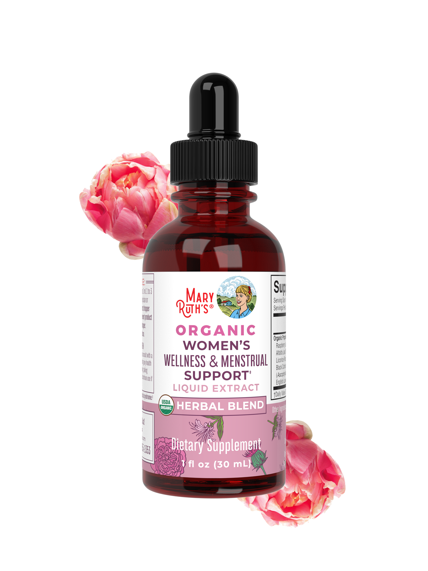 Organic Women's Wellness & Menstrual Support Liquid Drops MaryRuth Organics Organic Women's Wellness & Menstrual Support Liquid Drops MaryRuth Organics