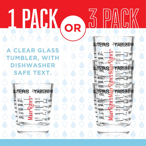 MaryRuth Measuring Cup Shot Glass  1 or 3 pack