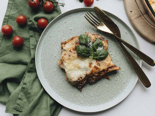 Banner image of article on Gluten-Free & Vegan Red Pepper Lasagna Recipe