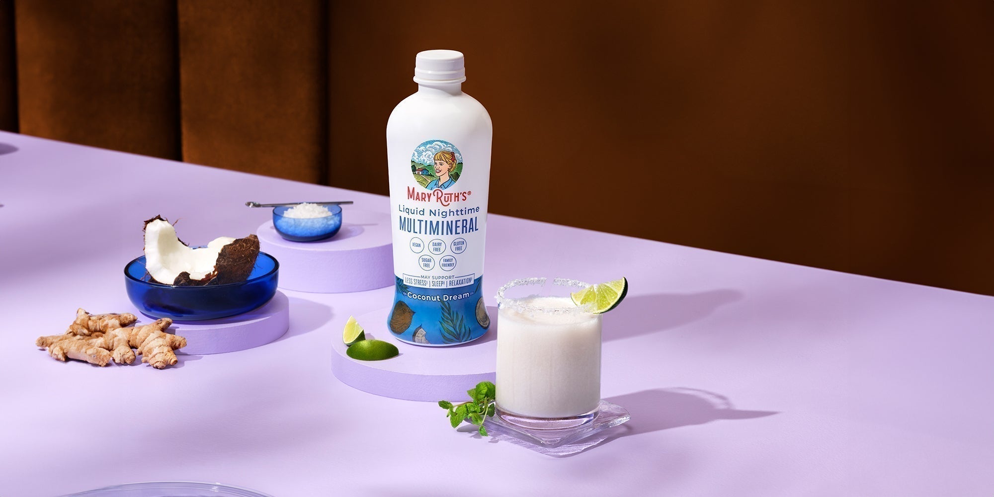 Coconut Lime Fizz Mineral Mocktail