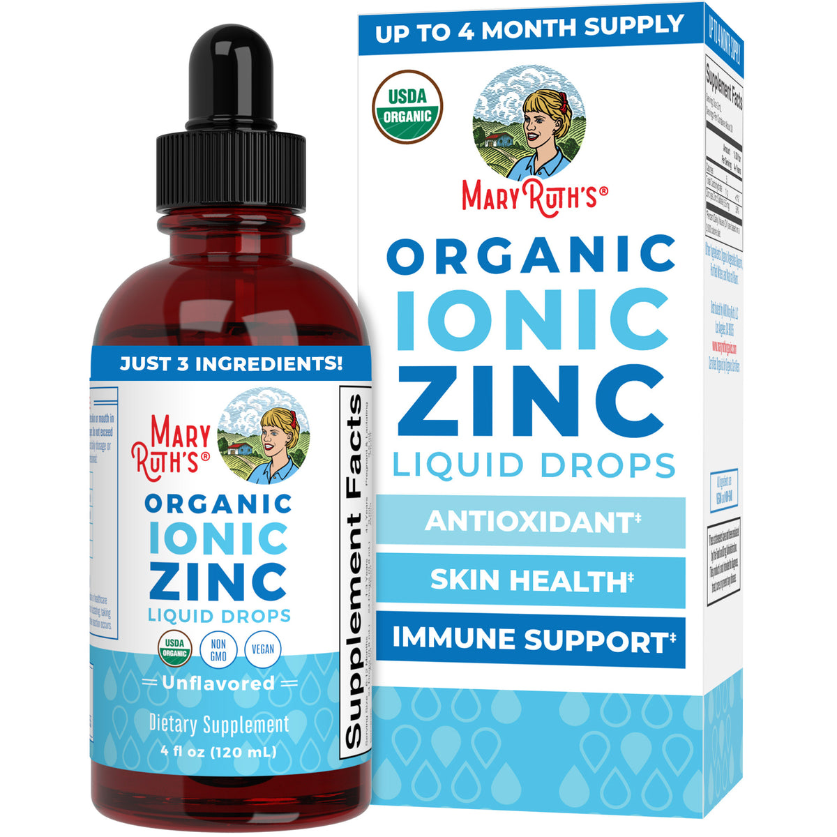 Liquid Ionic Zinc Drops Supplement – MaryRuth Organics