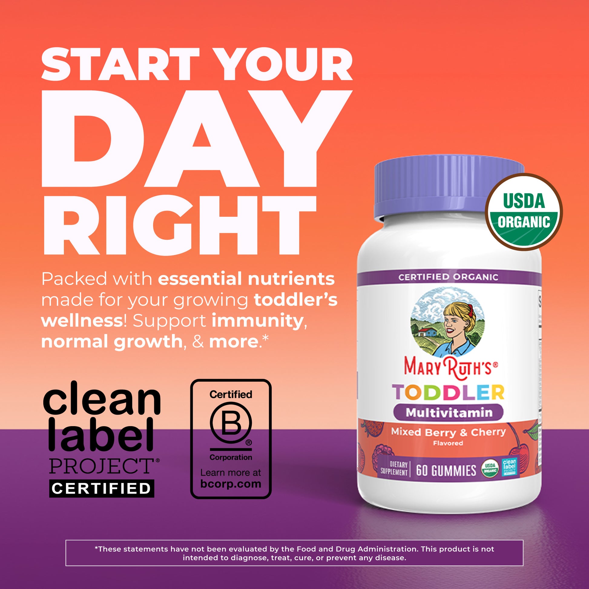 Organic Toddler Multivitamin Gummies