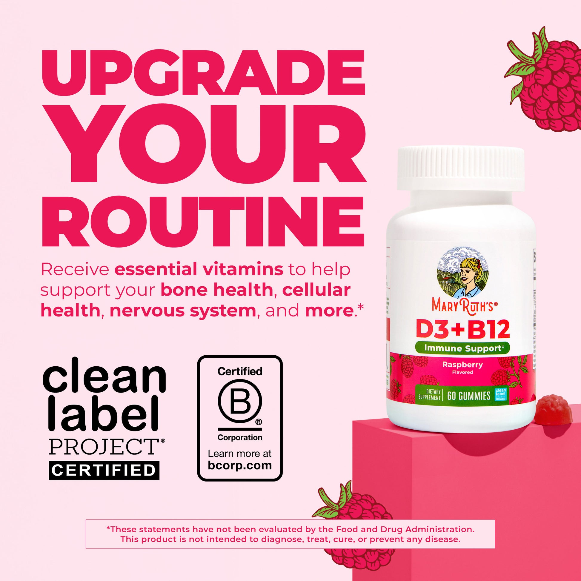 Sugar-Free D3 + B12 Gummies