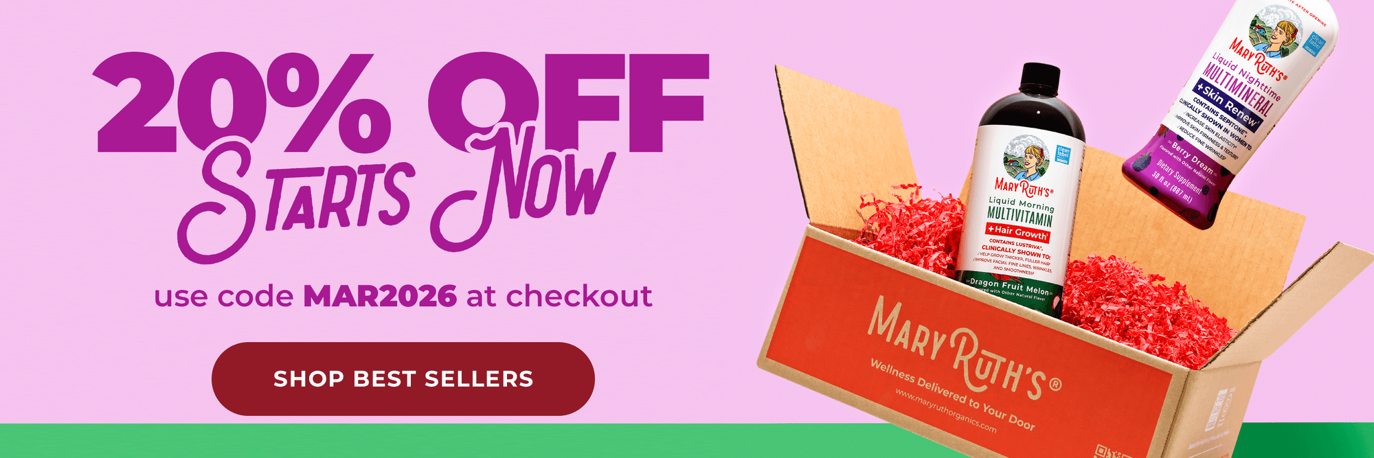 20% OFF Sitewide Use code: MAR2026