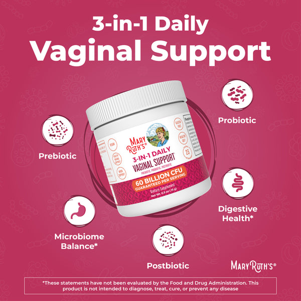 MaryRuth 3-in-1 Vaginal Health Support Powder with Probiotics Unflavored for healthy gut, mood, hormone balance, and immune function Advertisement