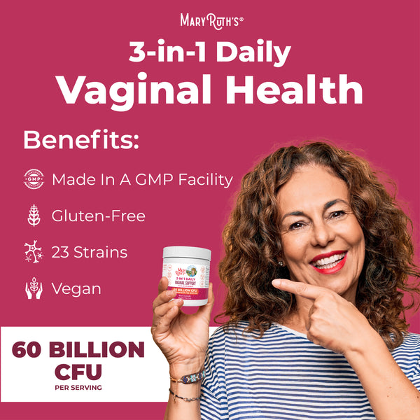 MaryRuth 3-in-1 Vaginal Health Support Powder with Probiotics Unflavored for healthy gut, mood, hormone balance, and immune function Advertisement