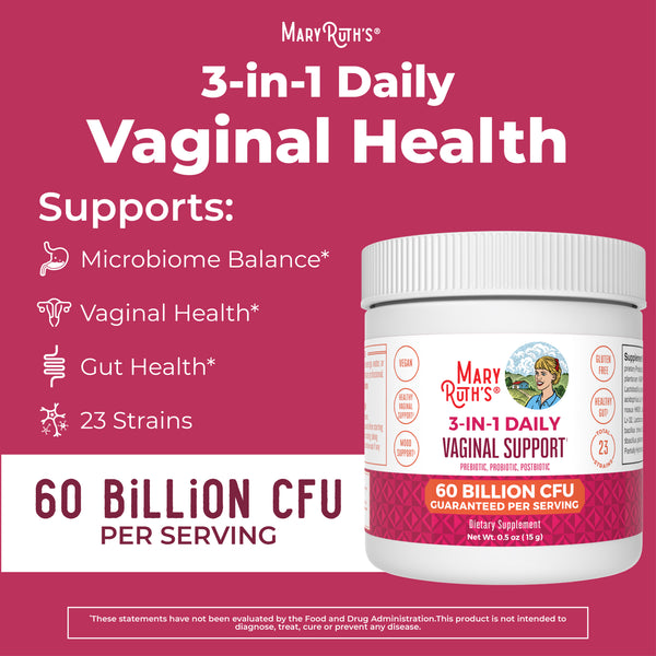 MaryRuth 3-in-1 Vaginal Health Support Powder with Probiotics Unflavored for healthy gut, mood, hormone balance, and immune function Advertisement
