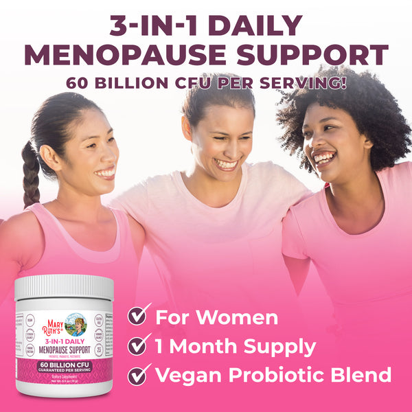 MaryRuth 3-in-1 Menopause Support Powder Vitamin Supplement Unflavored  Product Overview