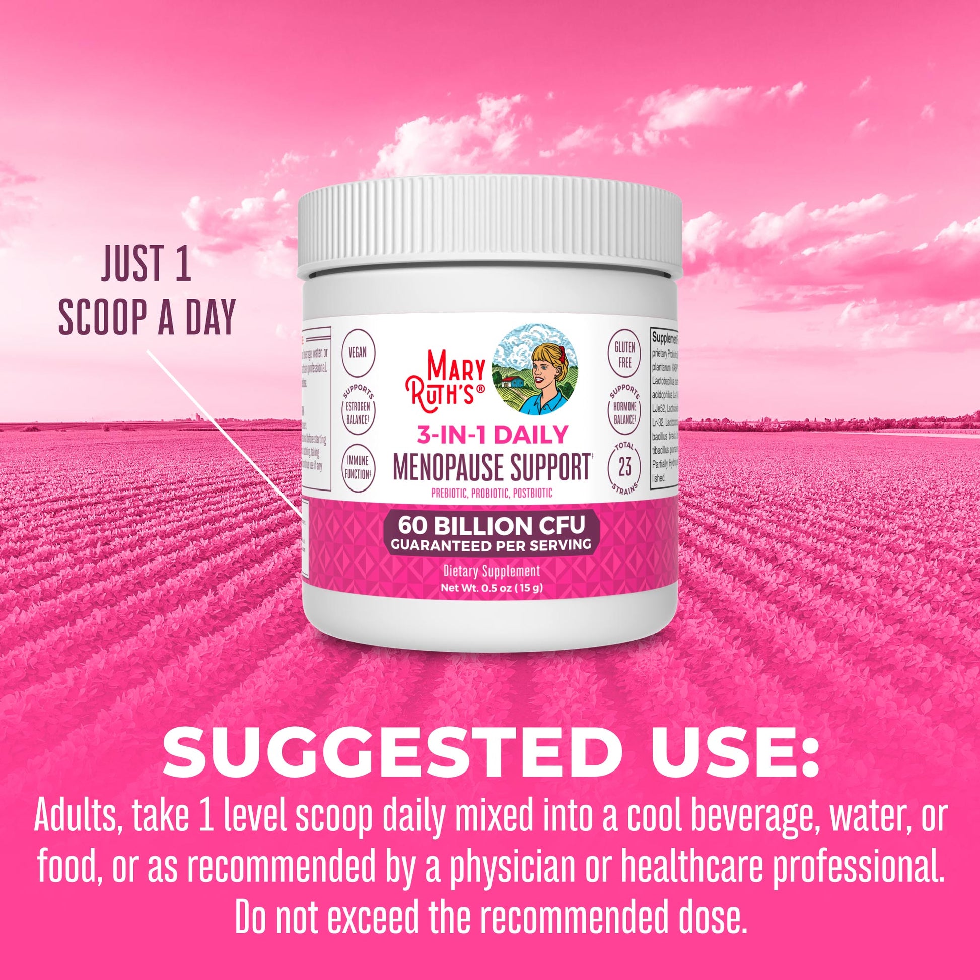 3-in-1 Menopause Support Powder Suggested Use