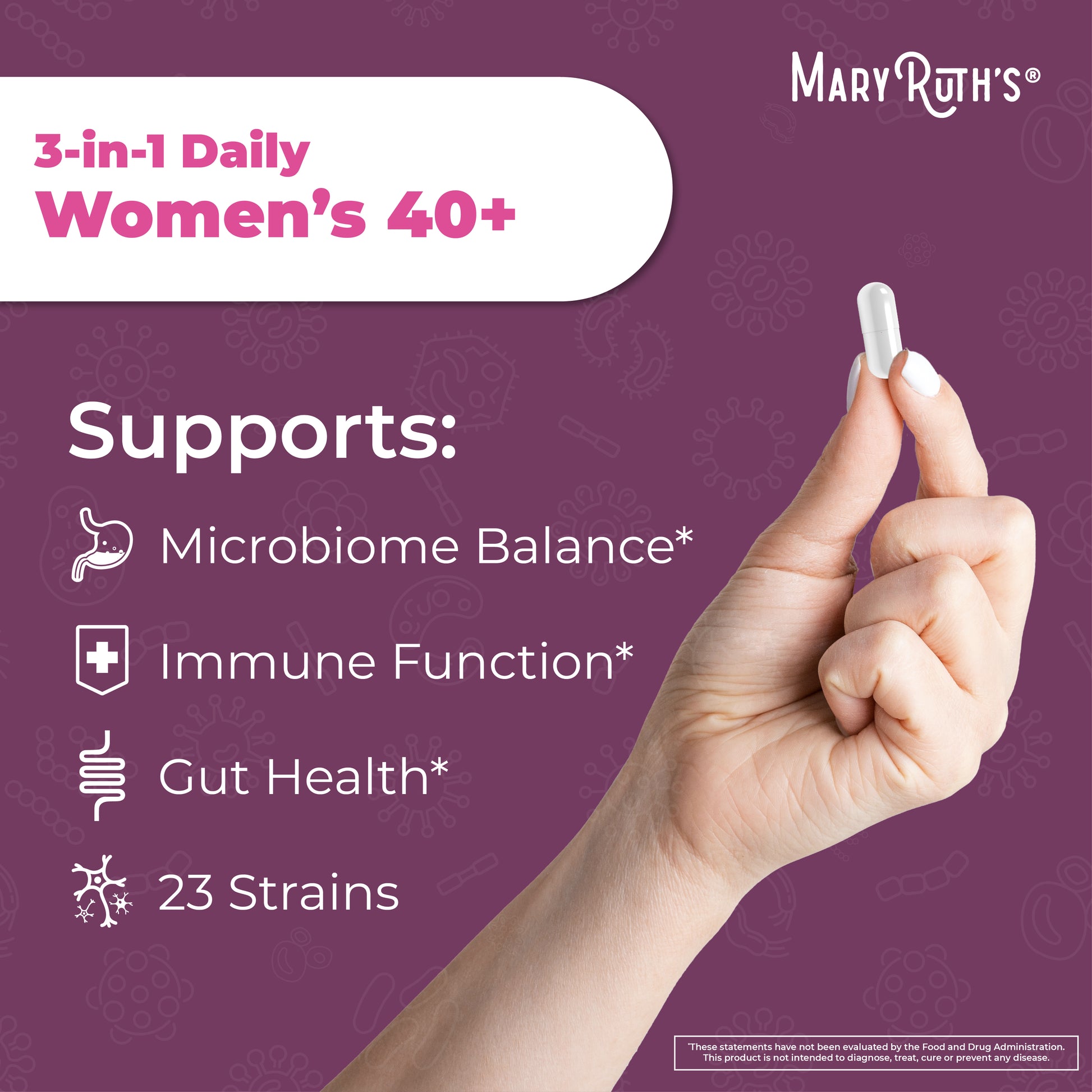 3-in-1 Women's 40+ Daily Health Capsules Supports