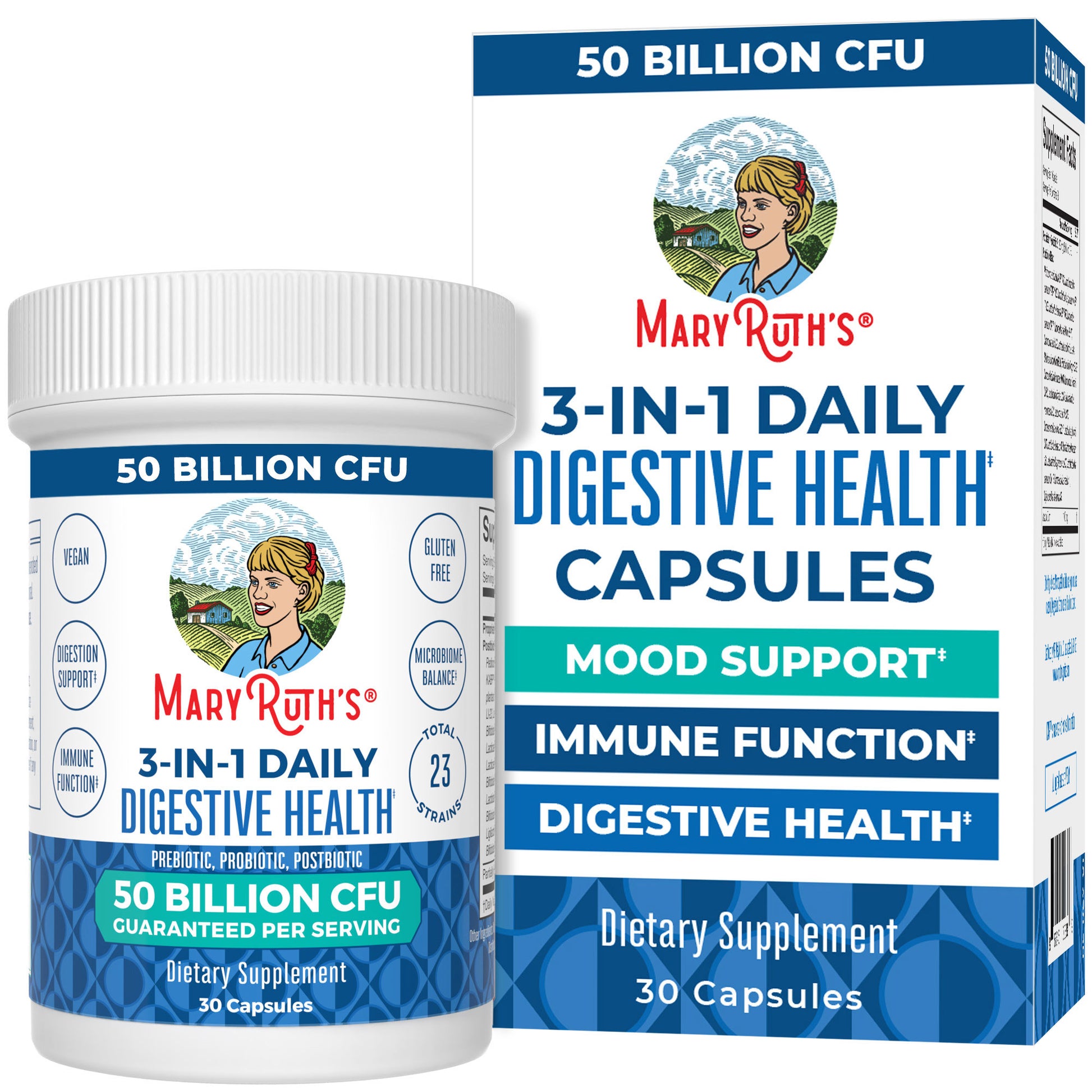 3-in-1 Daily Digestive Health Capsules 30CT