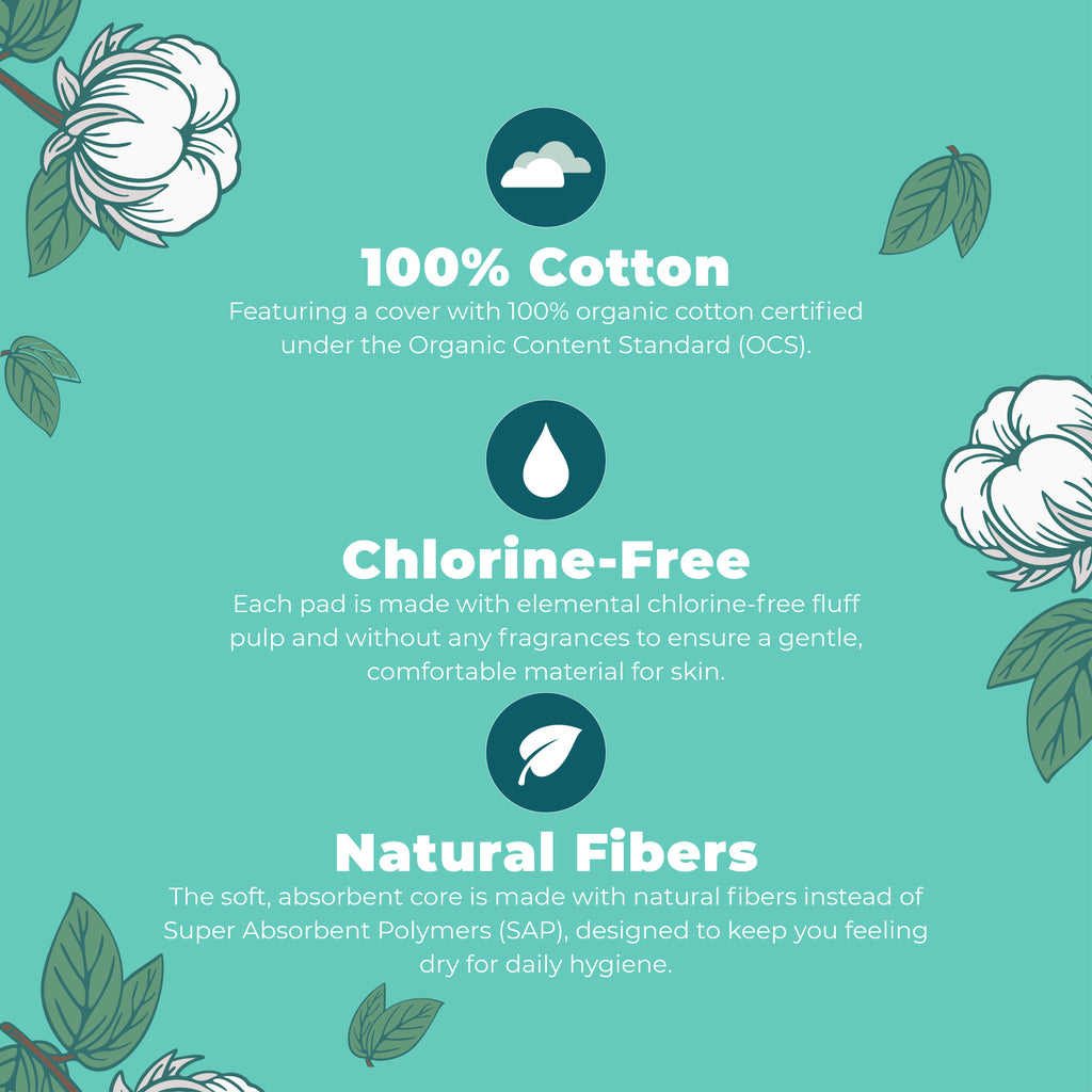 Organic Cotton Cover Pads (Regular)