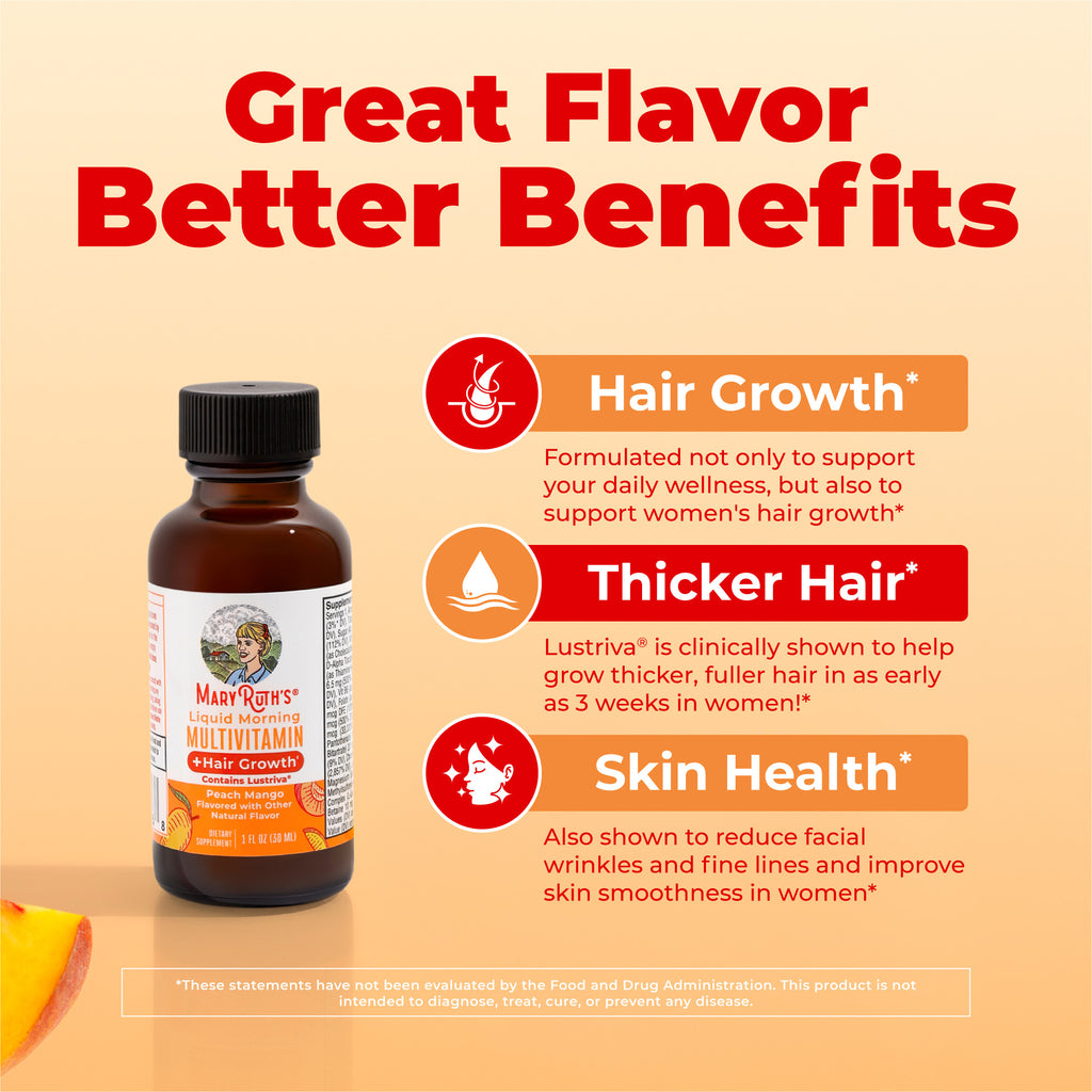 Liquid Morning Multivitamin + Hair Growth Travel Pack