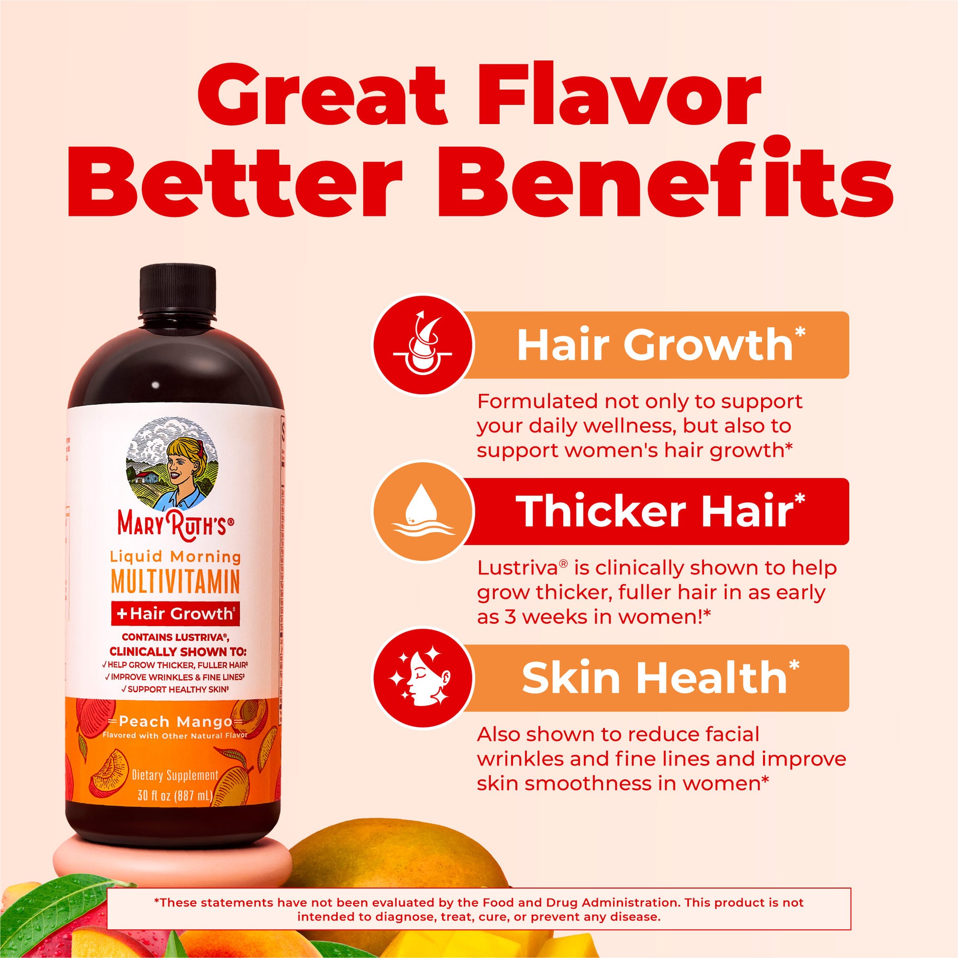 Liquid Morning Multivitamin + Hair Growth (3-Pack)