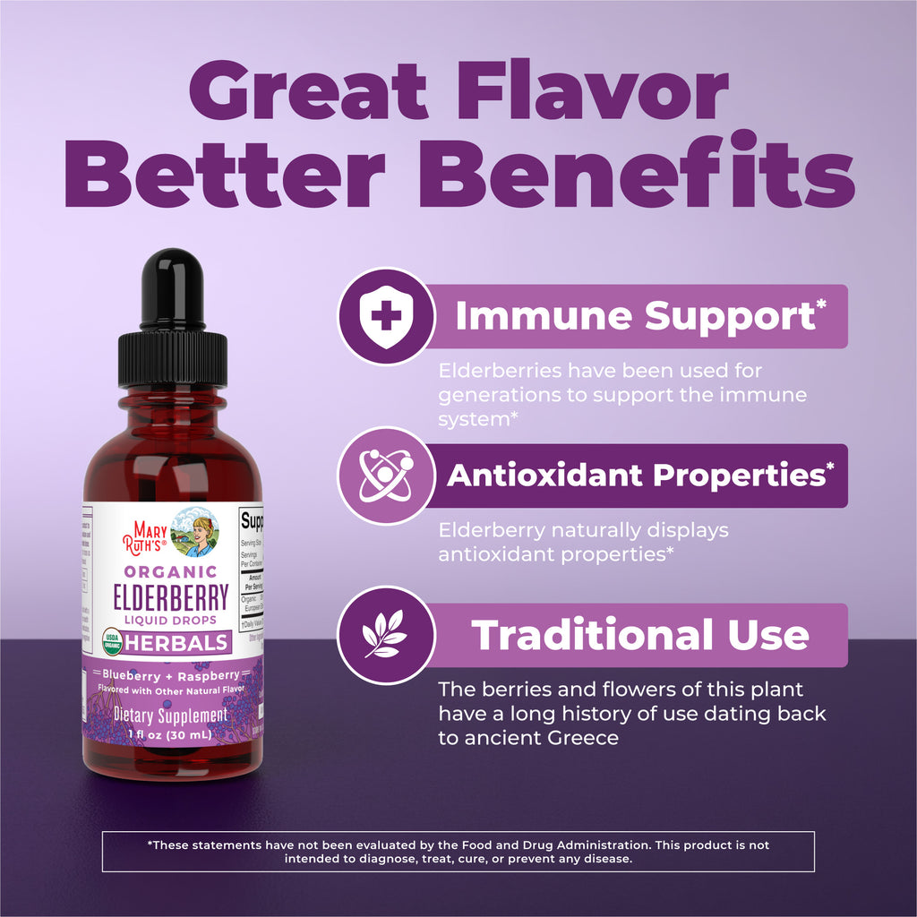 Organic Elderberry Liquid Drops