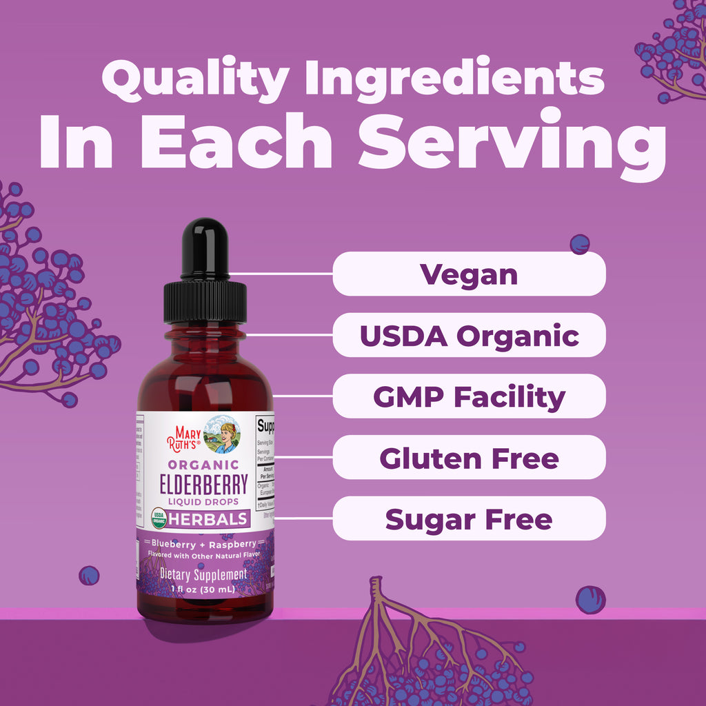 Organic Elderberry Liquid Drops