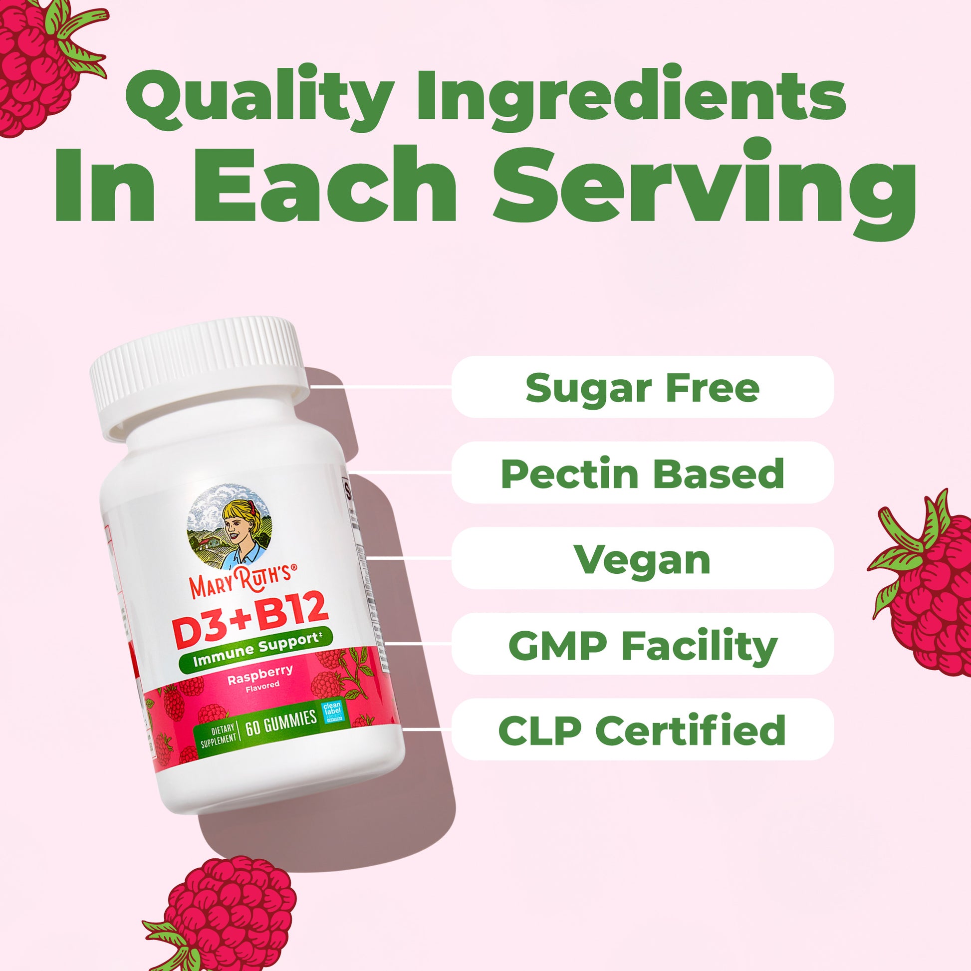 Sugar-Free D3 + B12 Gummies