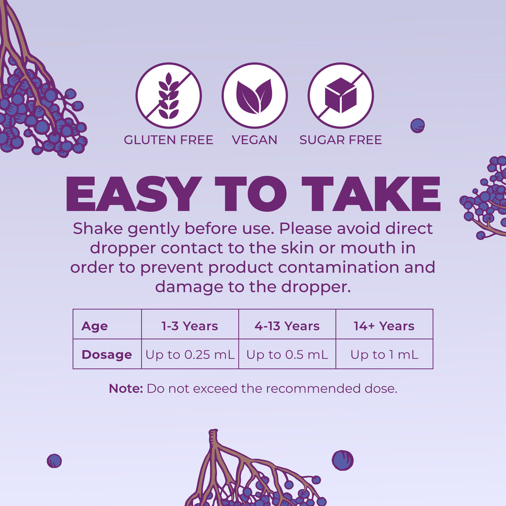 Organic Elderberry Liquid Drops