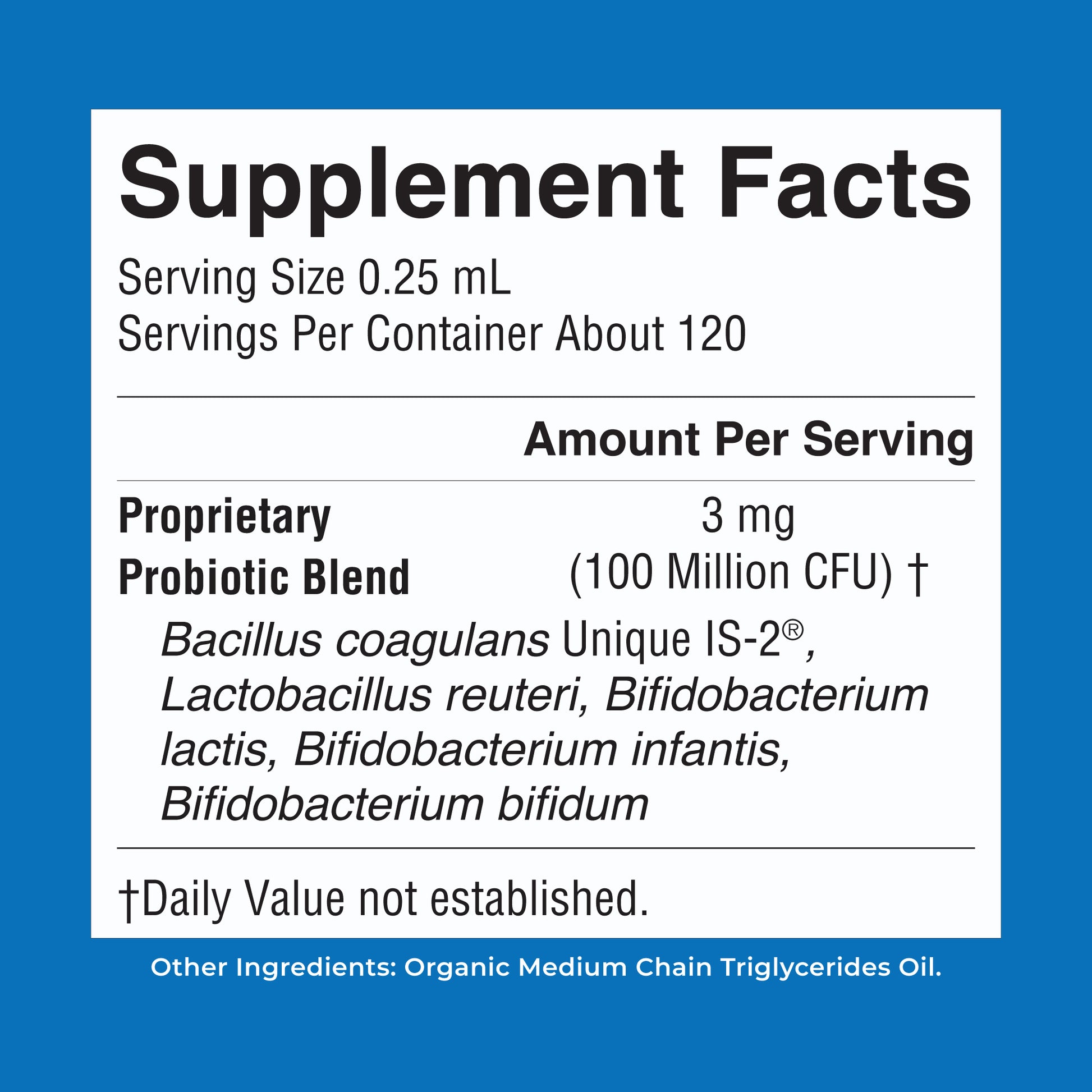 Organic Infant Liquid Probiotic