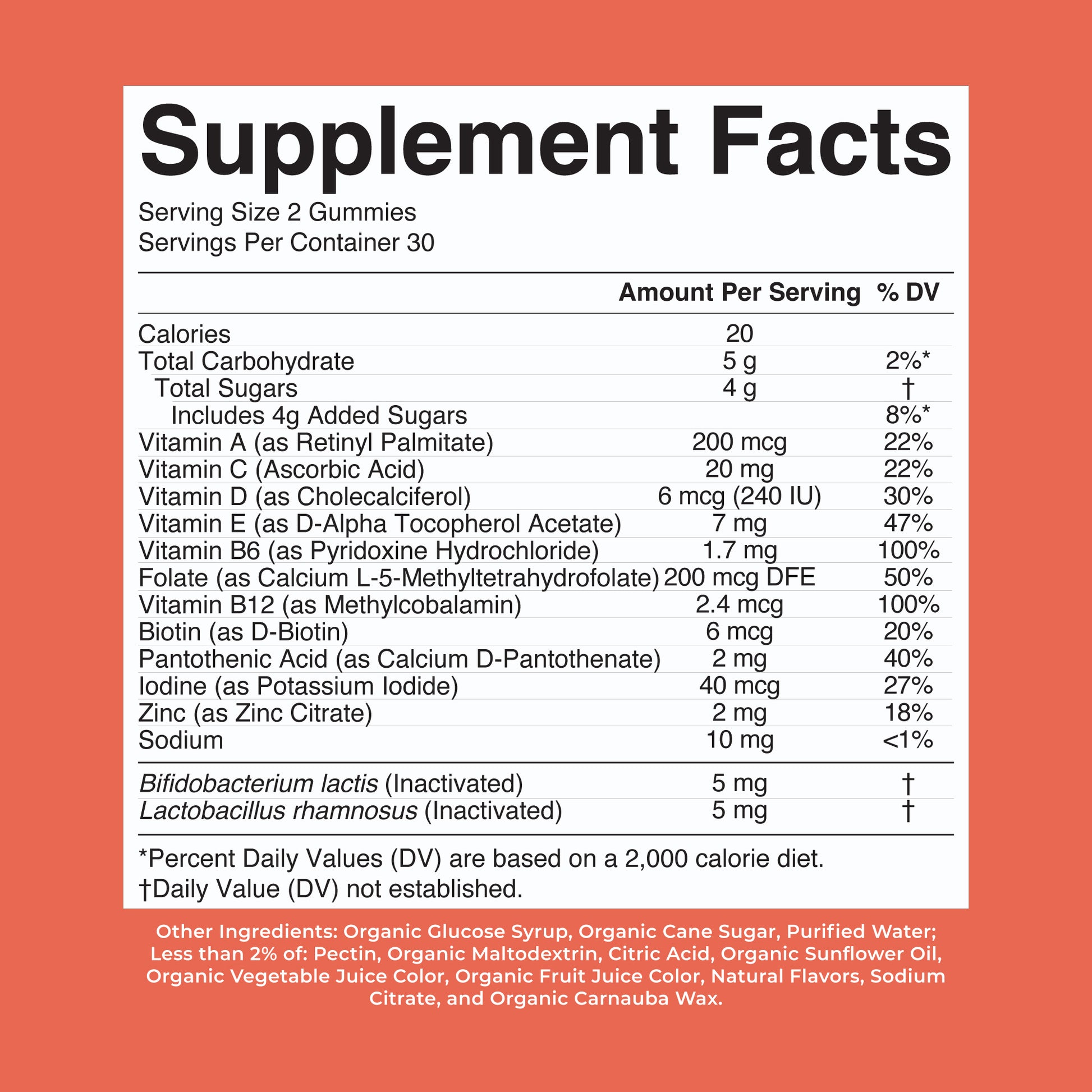 Organic Kids Multivitamin + Postbiotics Gummies