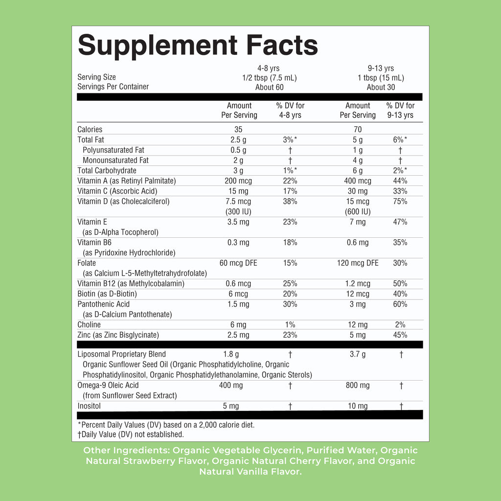 Organic Kids Multivitamin Liposomal