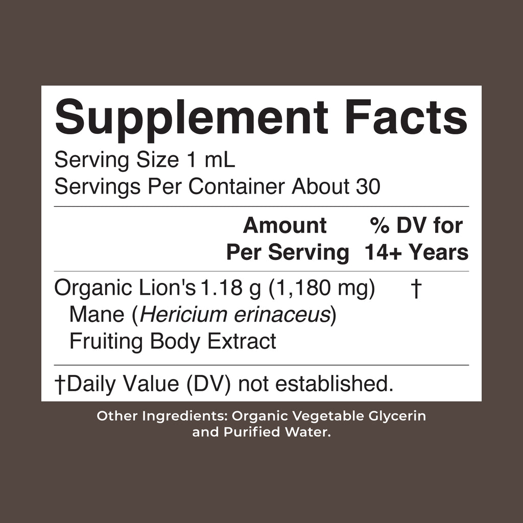 Organic Lion’s Mane Liquid Drops