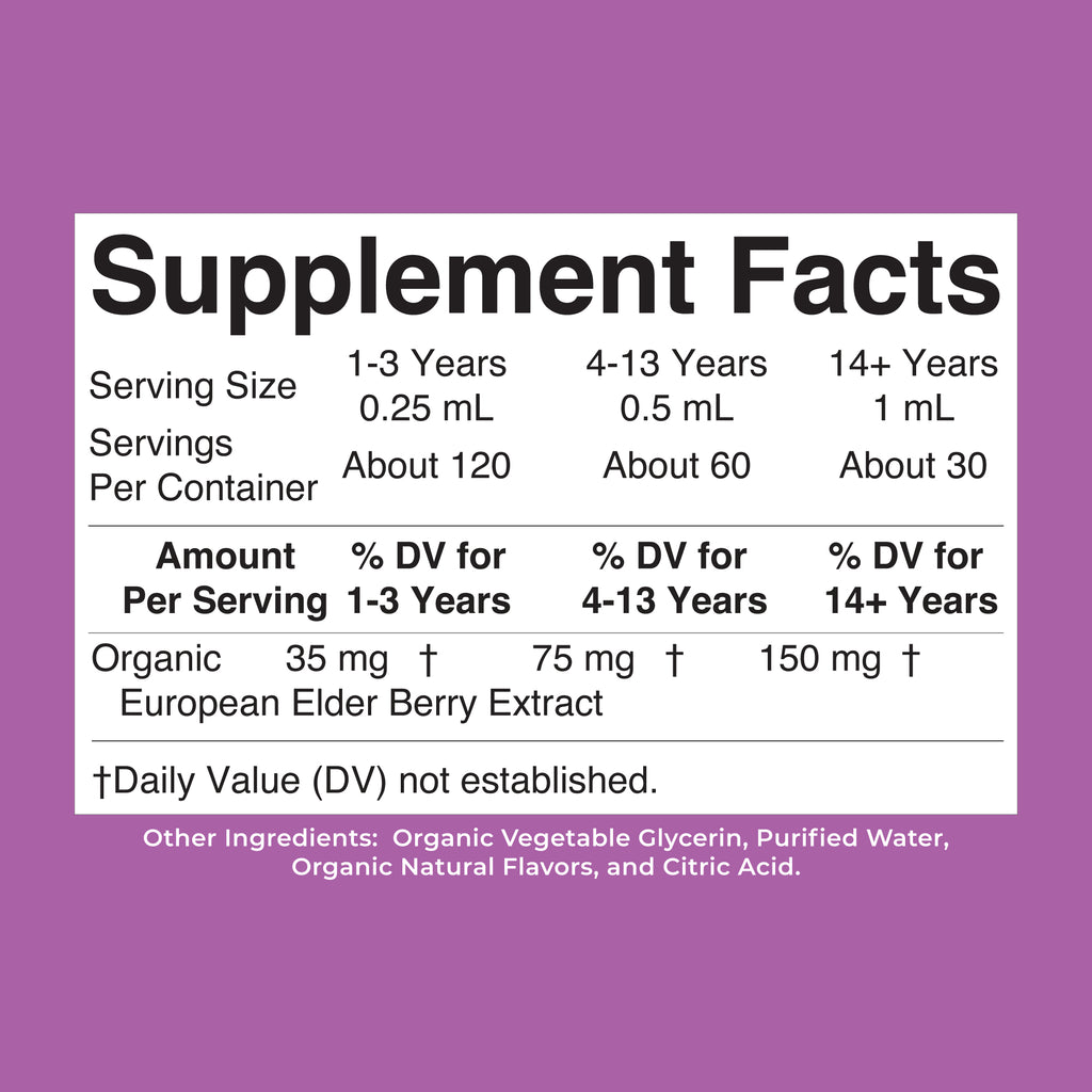 Organic Elderberry Liquid Drops