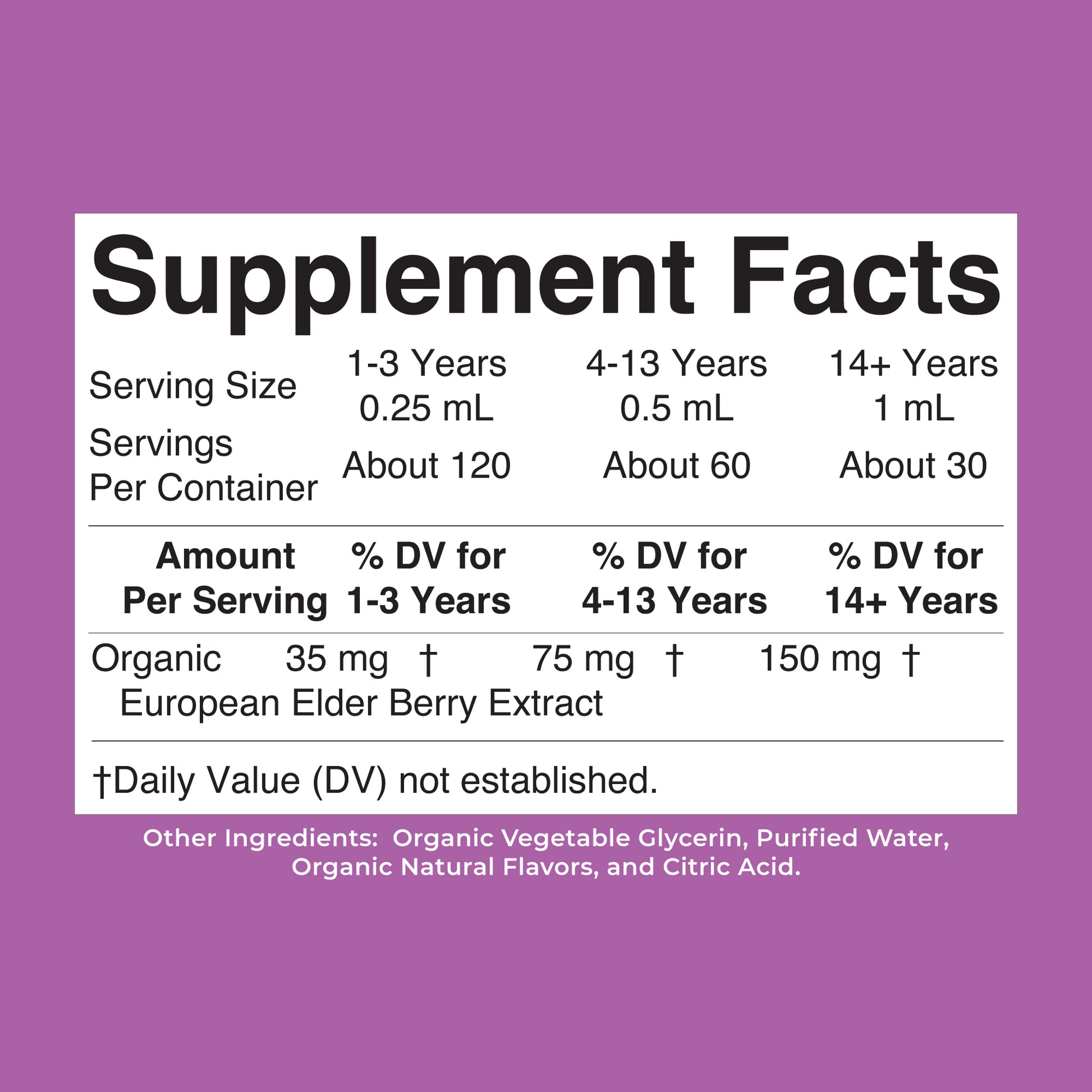 Organic Elderberry Liquid Drops