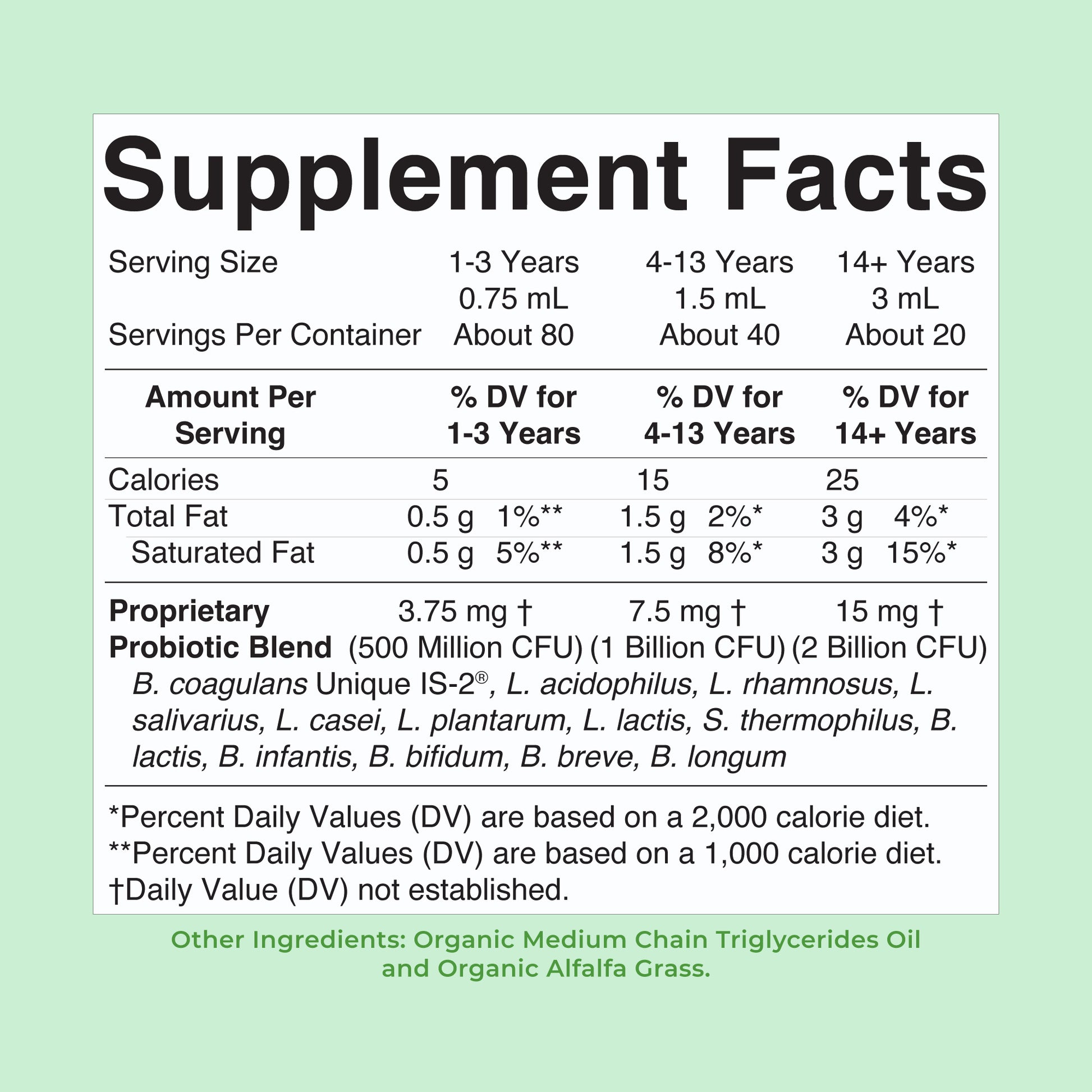 Organic Liquid Probiotic Travel Size
