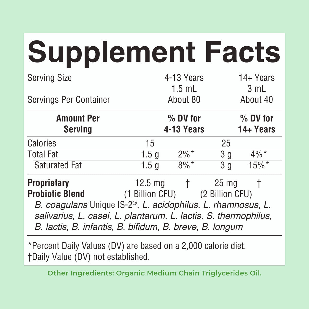 Organic Liquid Probiotic