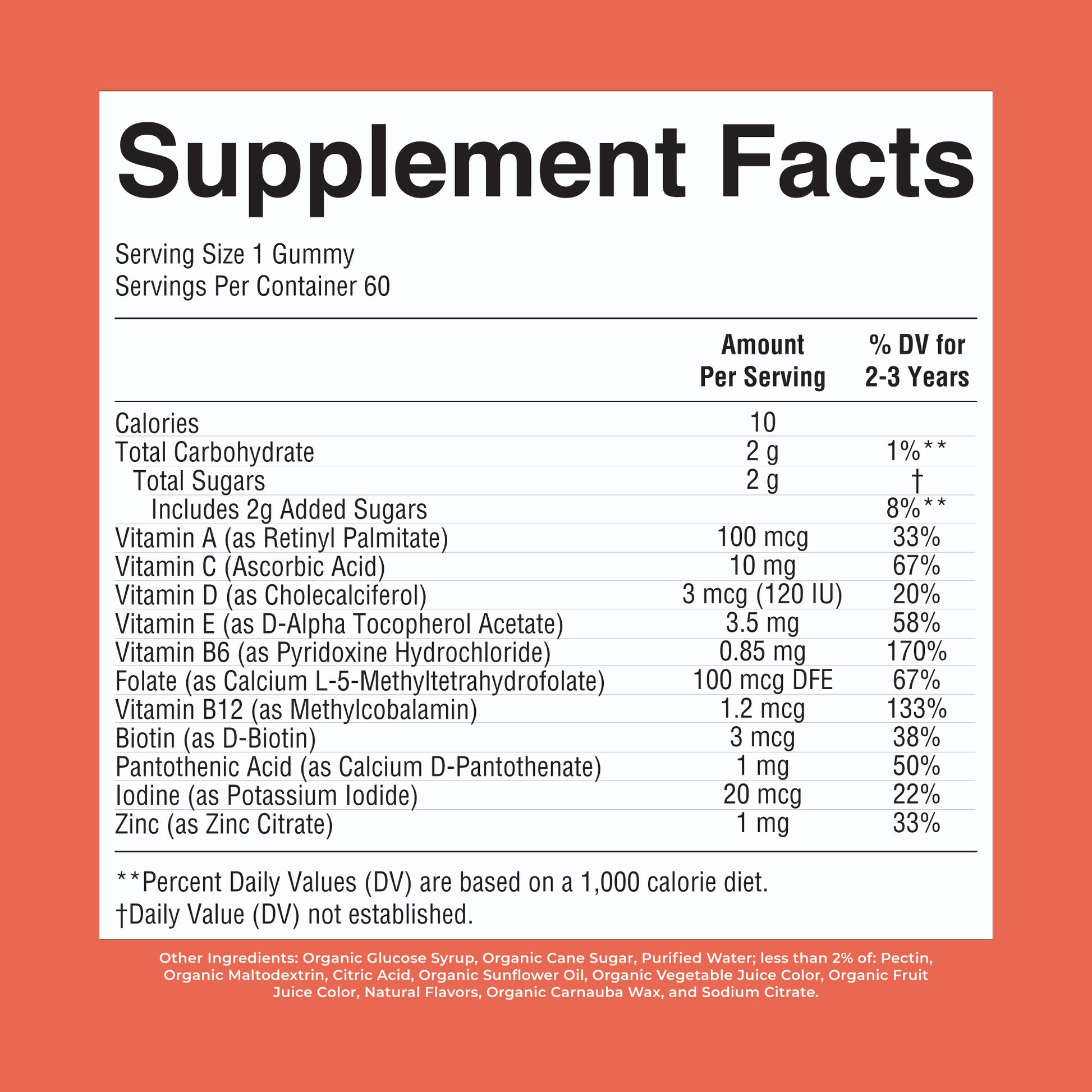 Organic Toddler Multivitamin Gummies