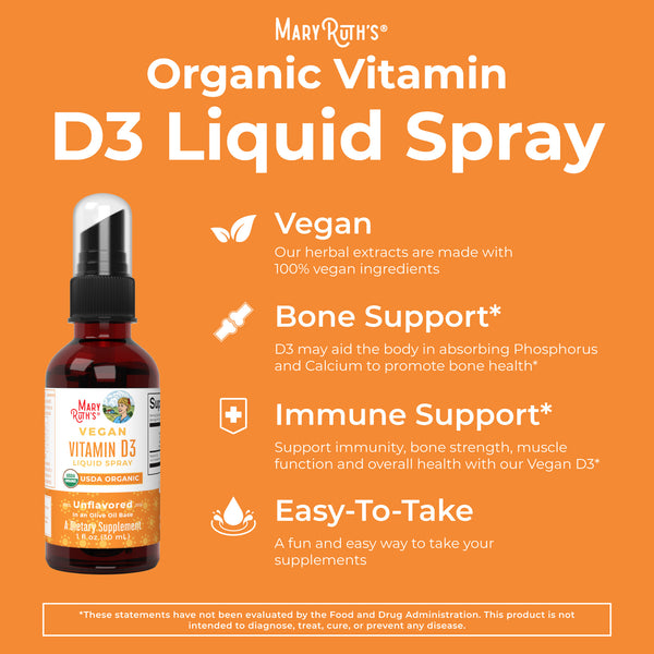 MaryRuth Vegan Liquid Vitamin D3 Spray Unflavored Advertisement
