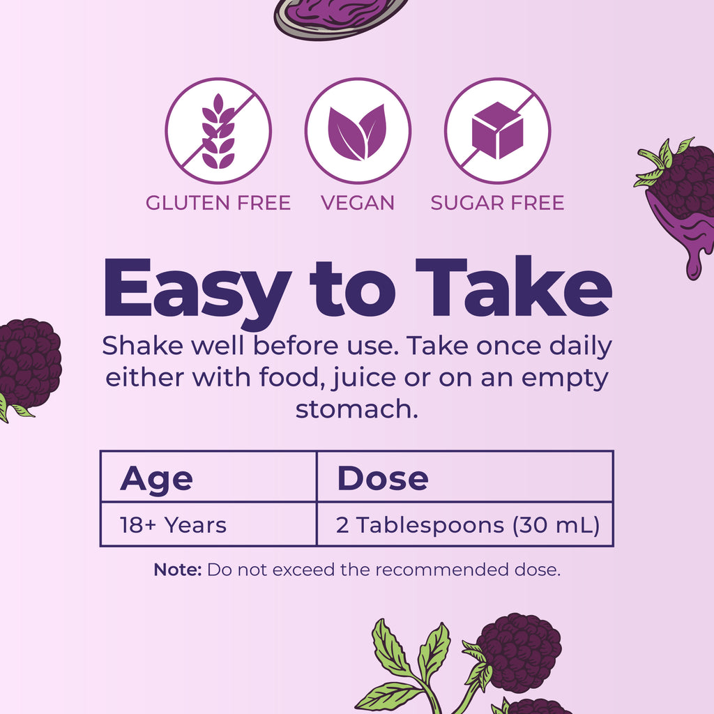 Advanced Liquid Skin Restore and Renew 15oz Blackberry Jam Easy To Take