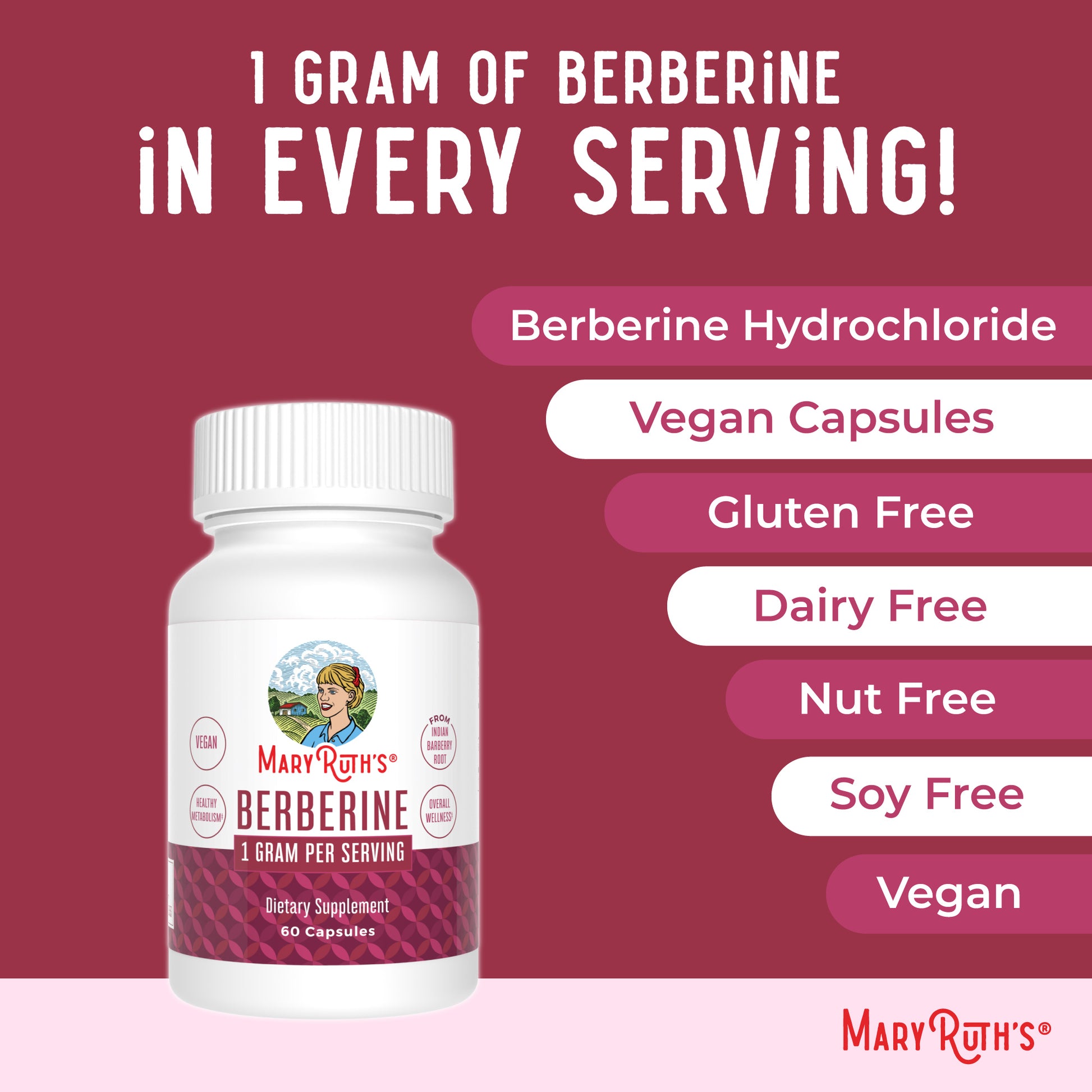 Berberine Capsules 60CT Ingredients