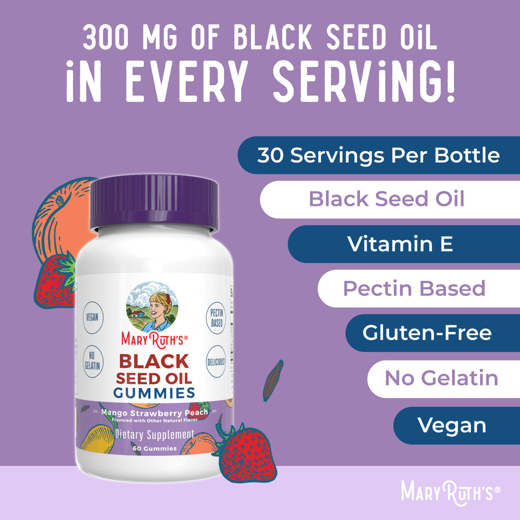 strawberry seed oil benefits Black Seed Oil Gummies – MaryRuth Organics