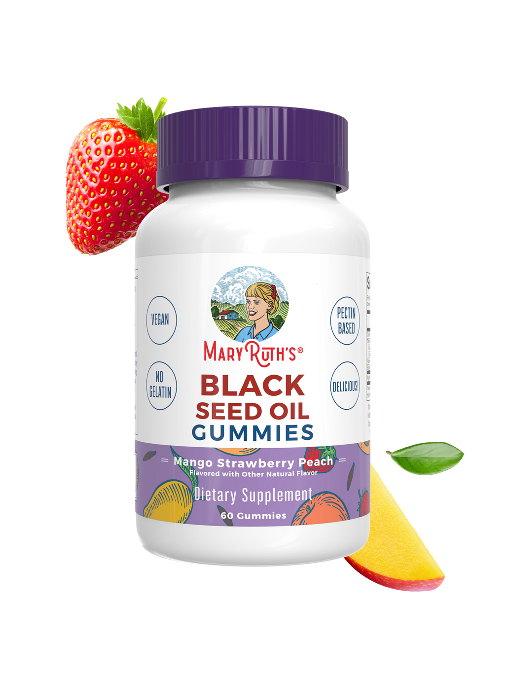 black seed strawberry Black Seed Oil Gummies – MaryRuth Organics