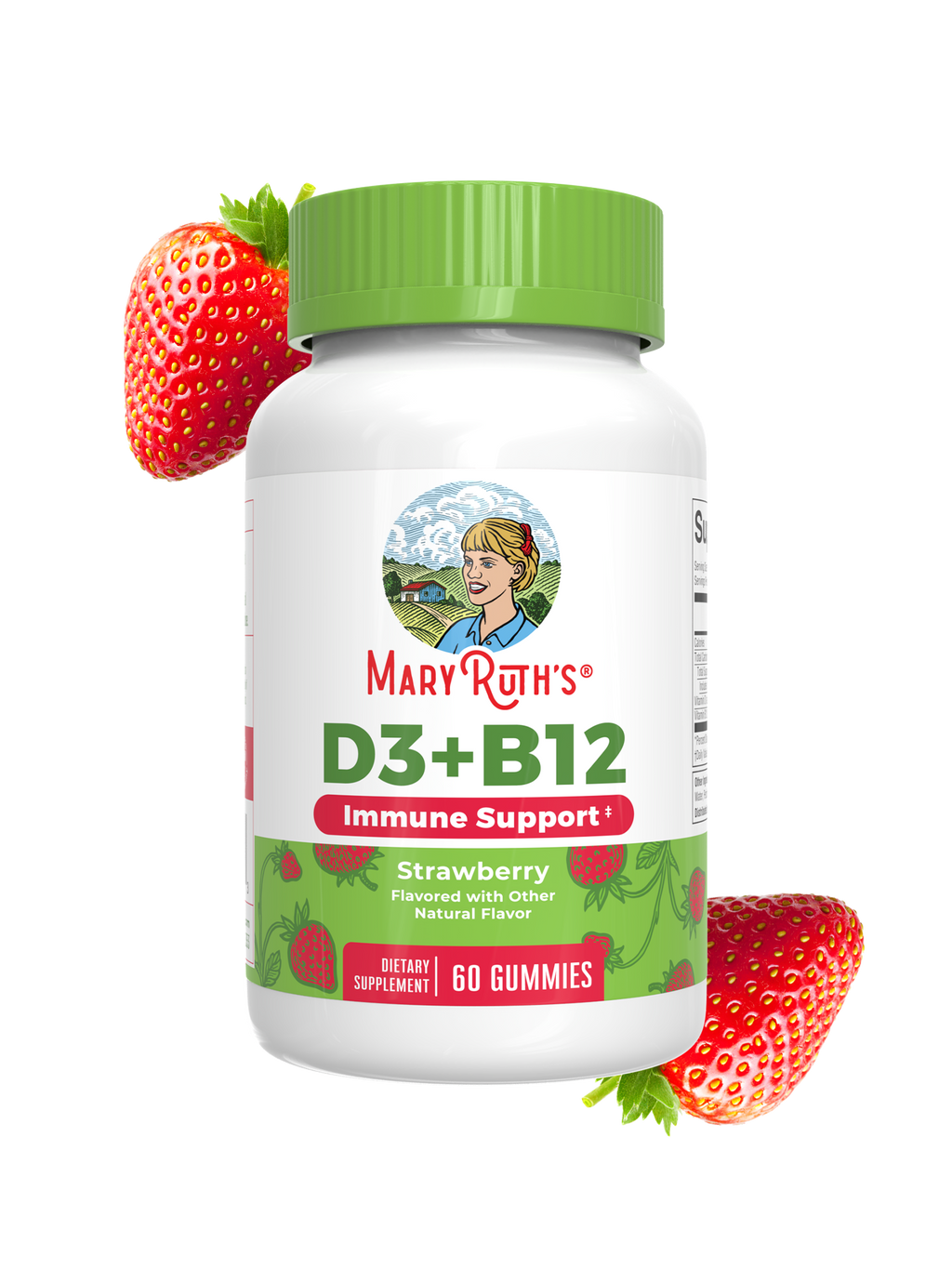 D3 B12 Gummies Strawberry 60ct