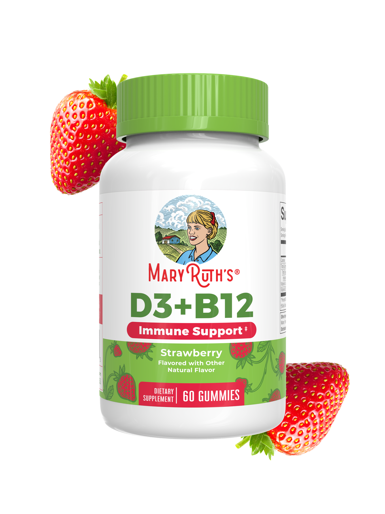 D3 B12 Gummies Strawberry 60ct