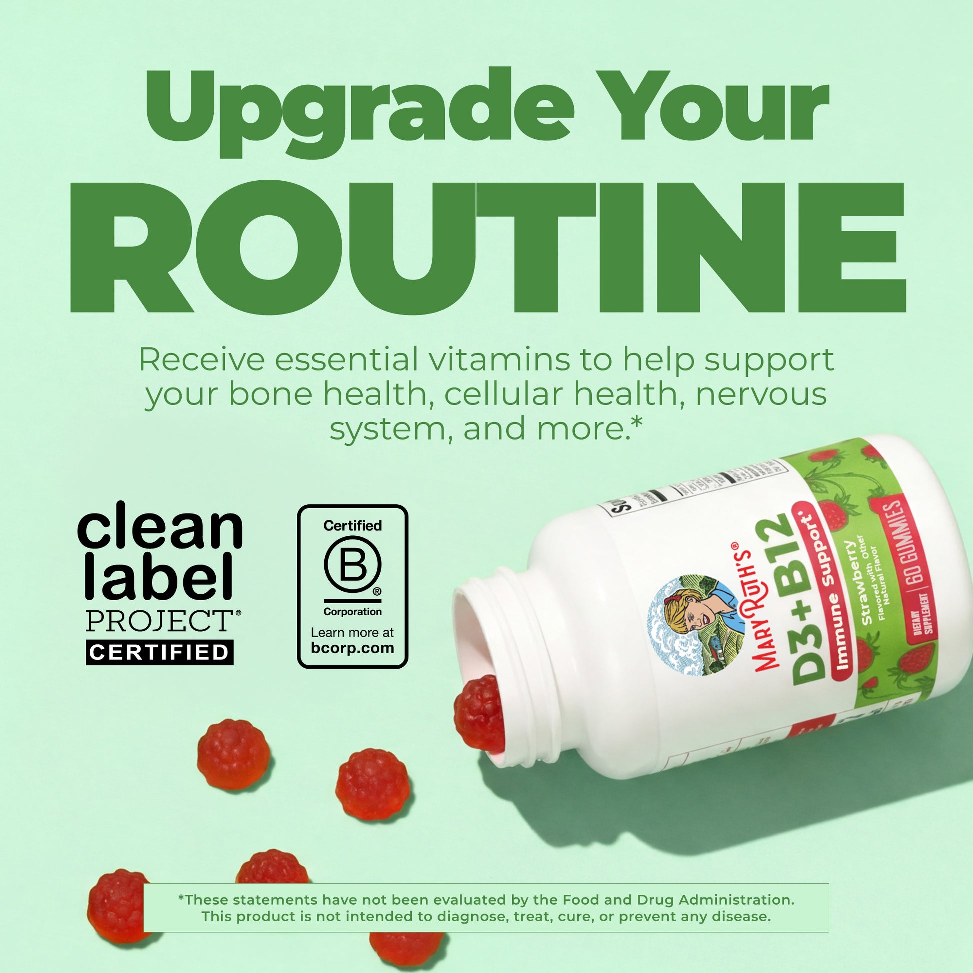 D3 B12 Gummies Strawberry Upgrade your Routine