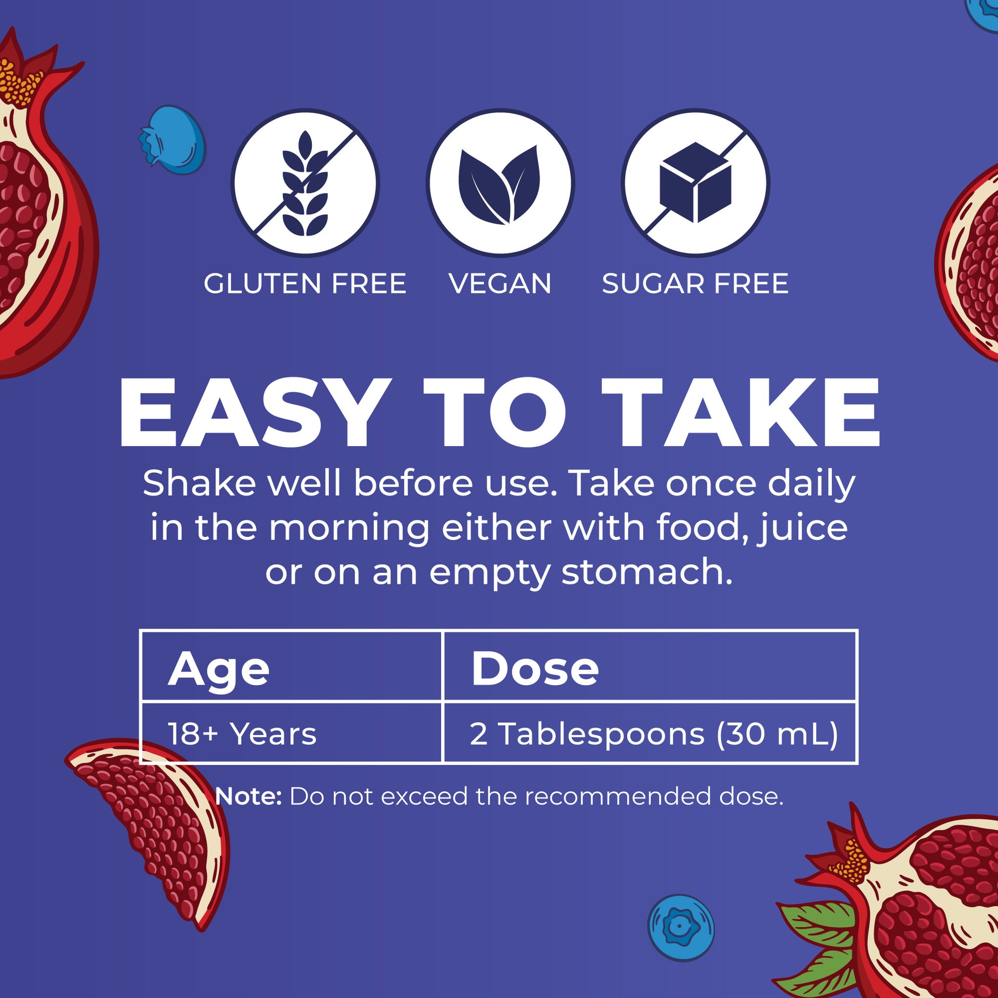 Daily Liquid Hair Formula 16oz Berry Pomegranate Suggested Use