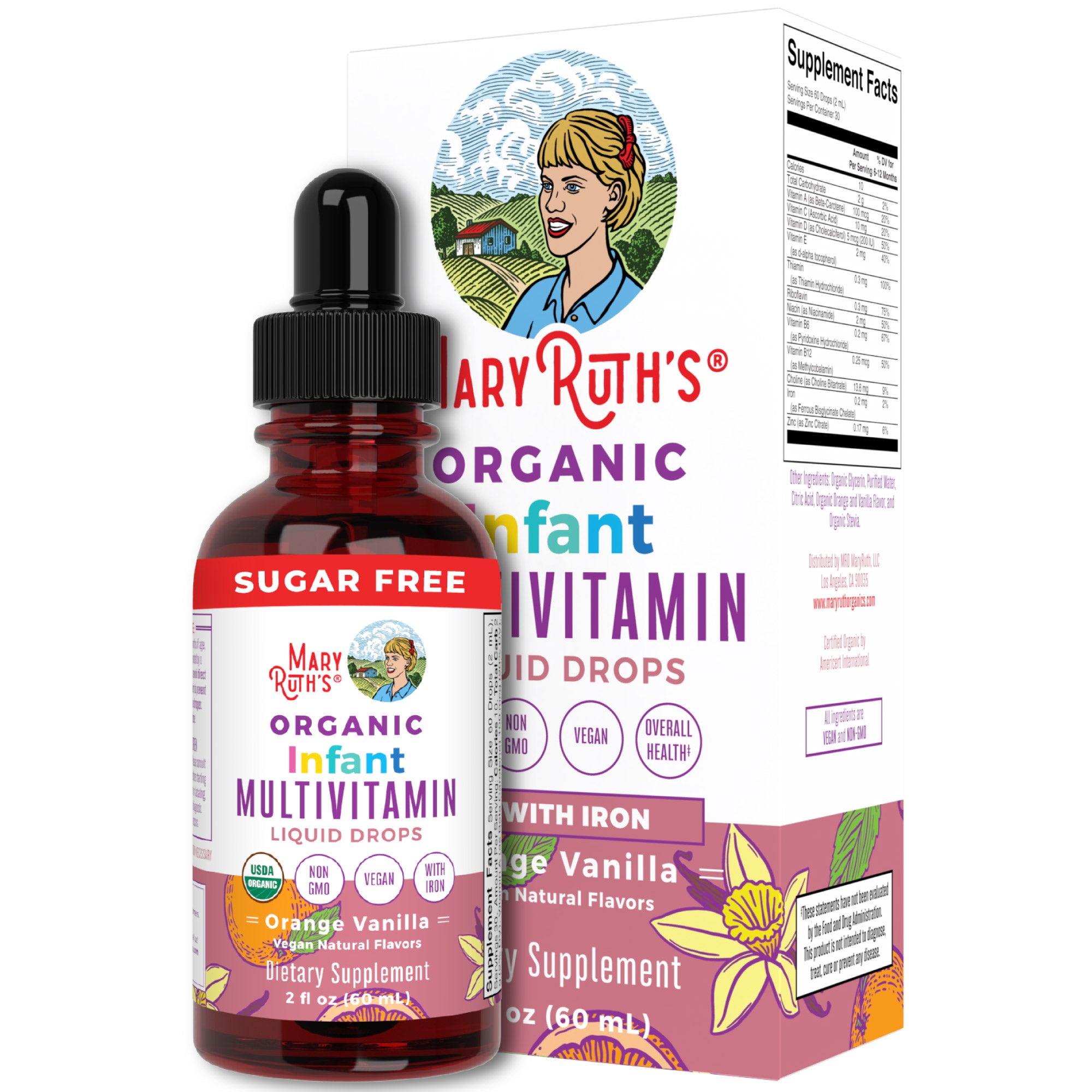 Organic Infant Multivitamin with Iron Liquid Drops