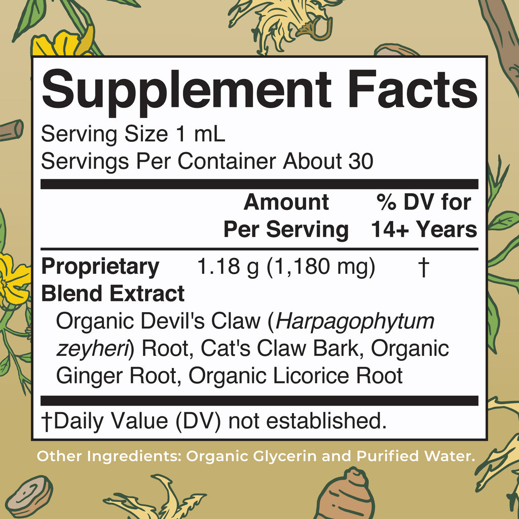 Joint Health Liquid Drops 1oz Supplement Facts