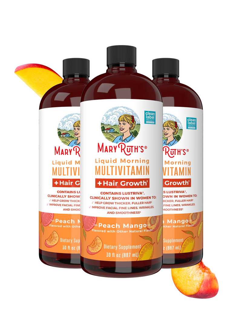 Liquid Morning Multivitamin + Hair Growth (3-Pack)