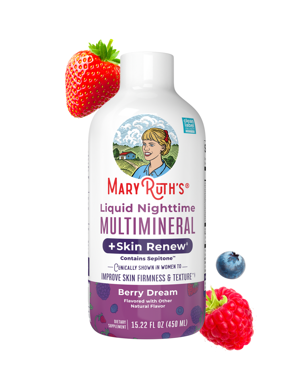 Liquid Nighttime Multimineral + Skin Renew 15oz Berry Dream