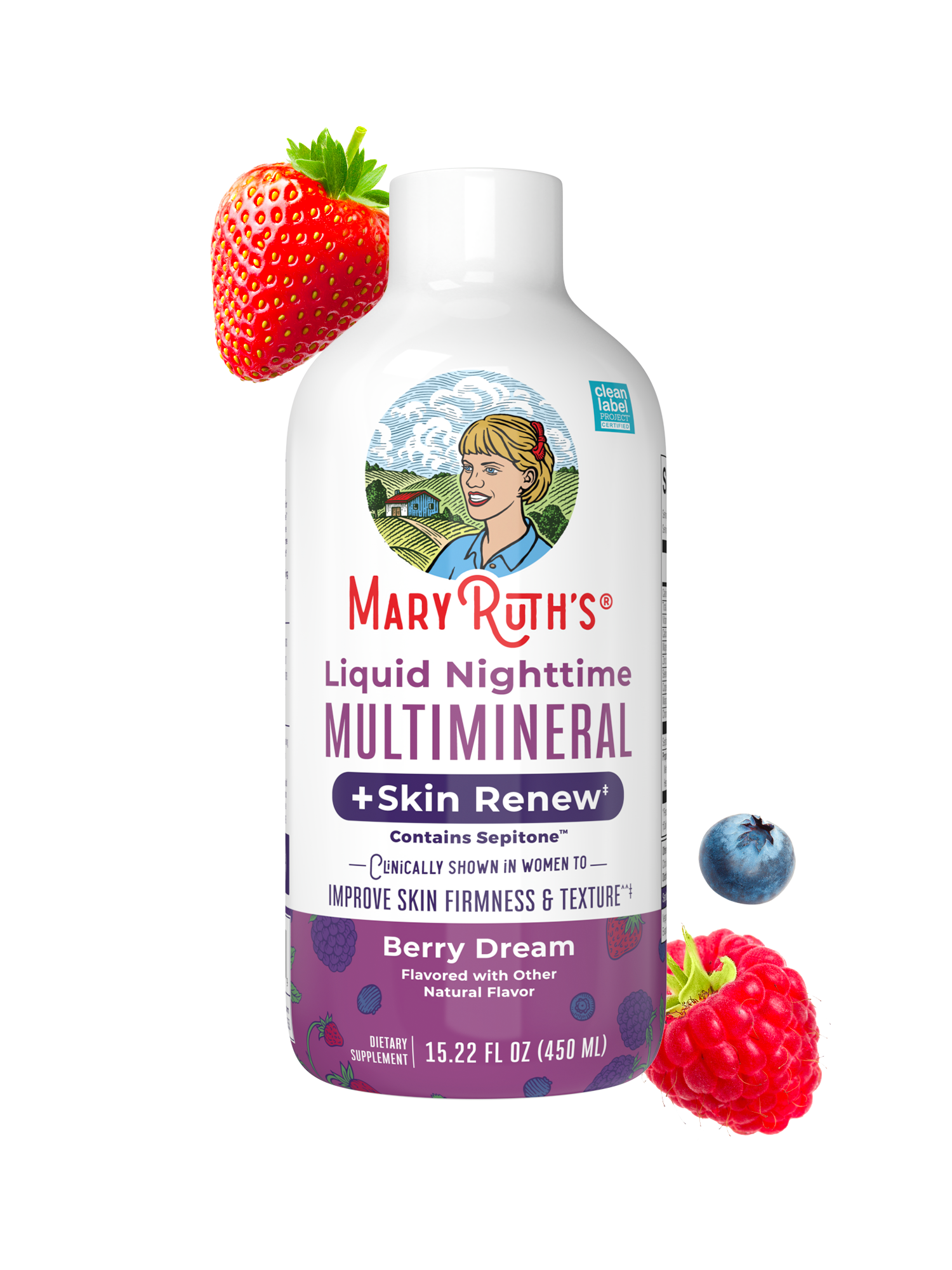 Liquid Nighttime Multimineral + Skin Renew 15oz Berry Dream