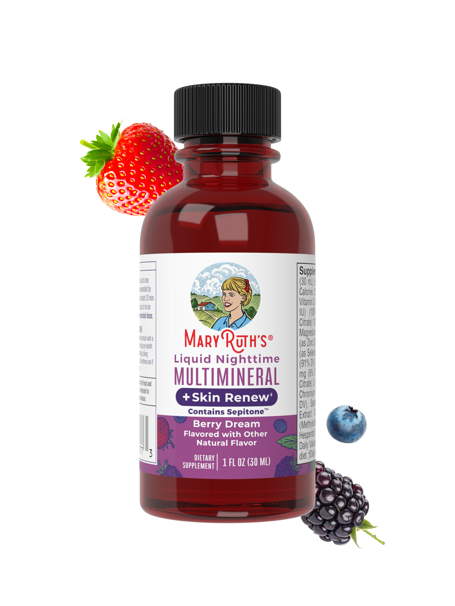 Liquid Nighttime Multimineral + Skin Renew Travel Pack 1oz Berry Dream