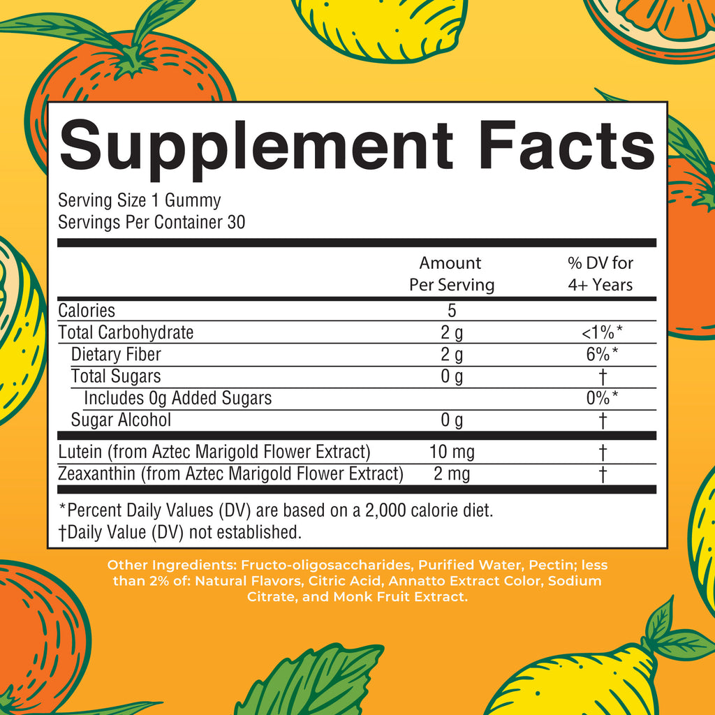 Lutein Gummies Supplement Facts