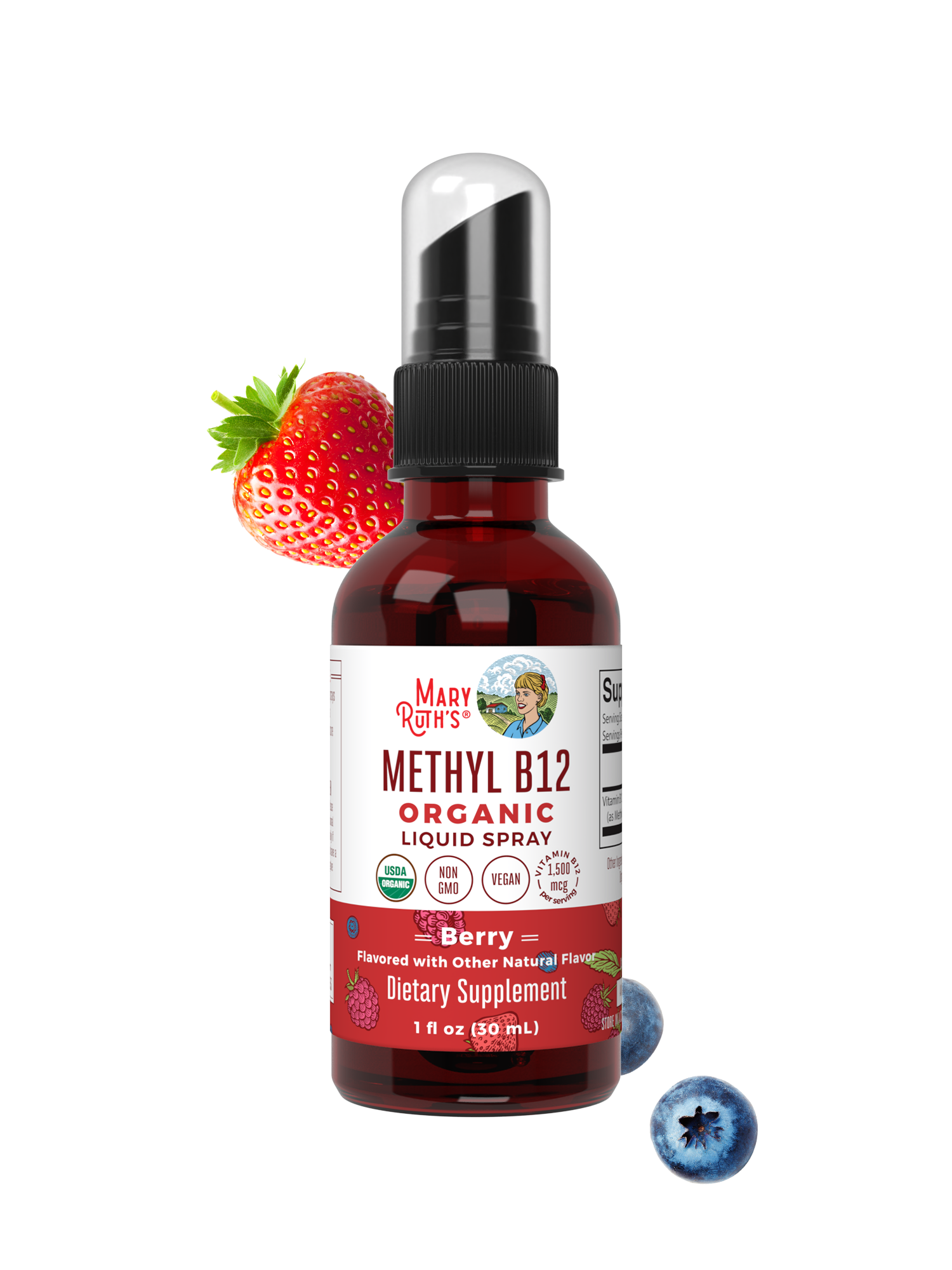 Methyl B12 Organic Spray 1oz Berry