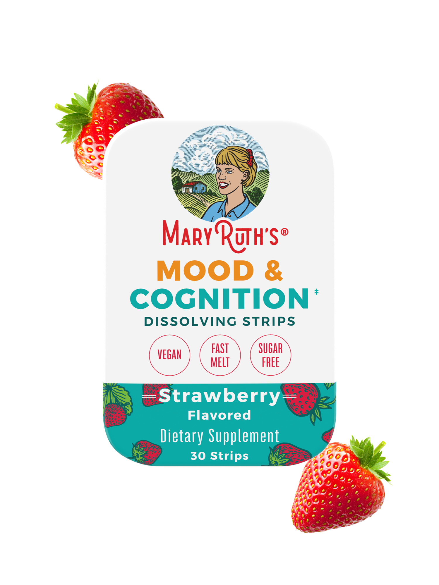 Mood Cognition Dissolving Strips Strawberry