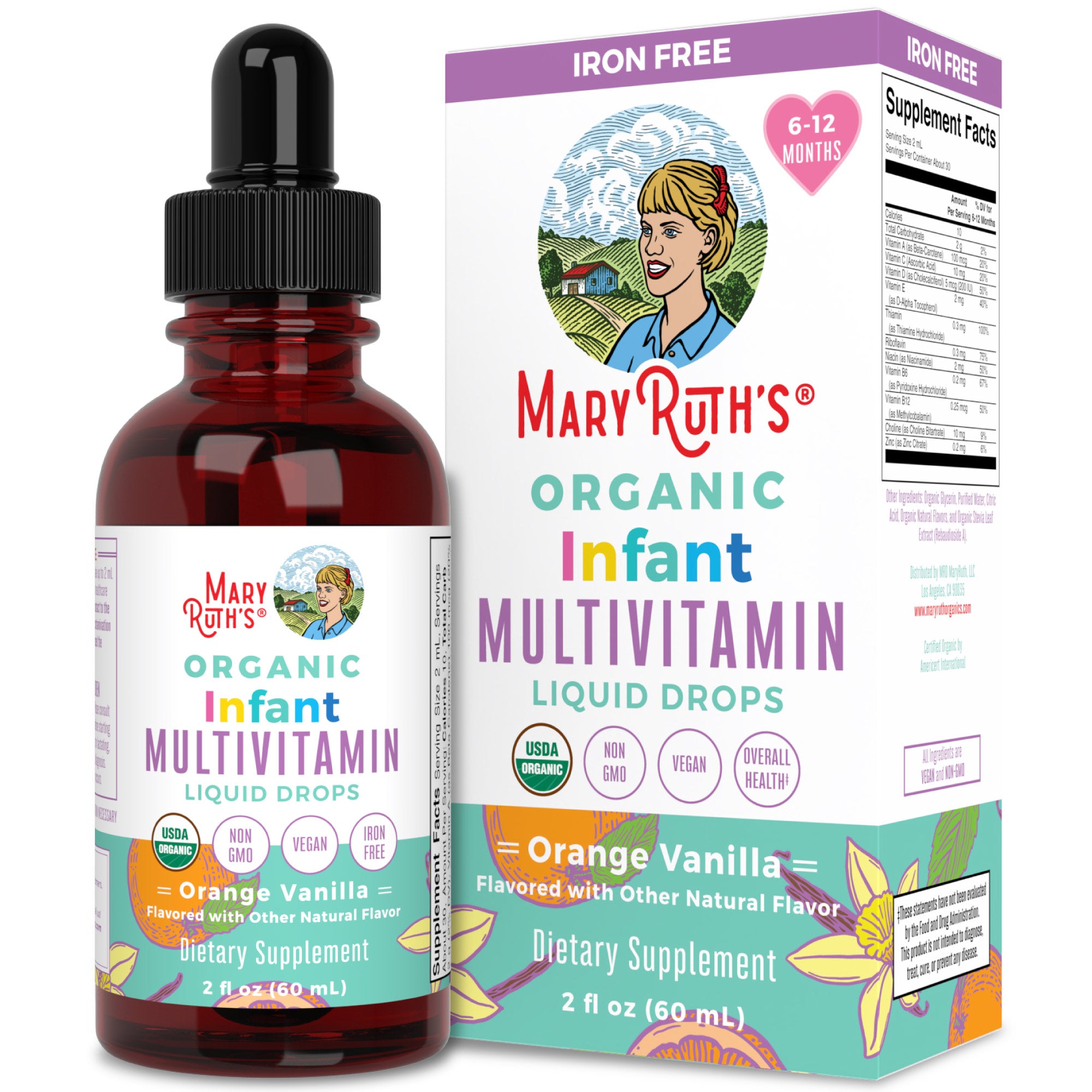 Mother Ruth Drops Organic Infant Multivitamin Liquid Drops – MaryRuth Organics